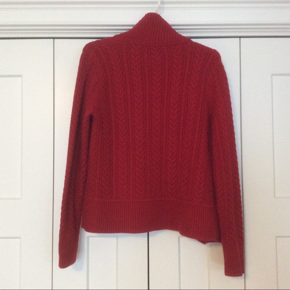Talbots Red Cable Knit Cardigan Sweater - MP - Picture 12 of 12